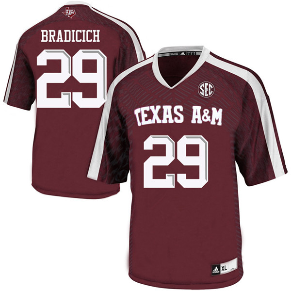 Men #29 Kurtis Bradicich Texas Aggies College Football Jerseys Sale-Maroon - Click Image to Close